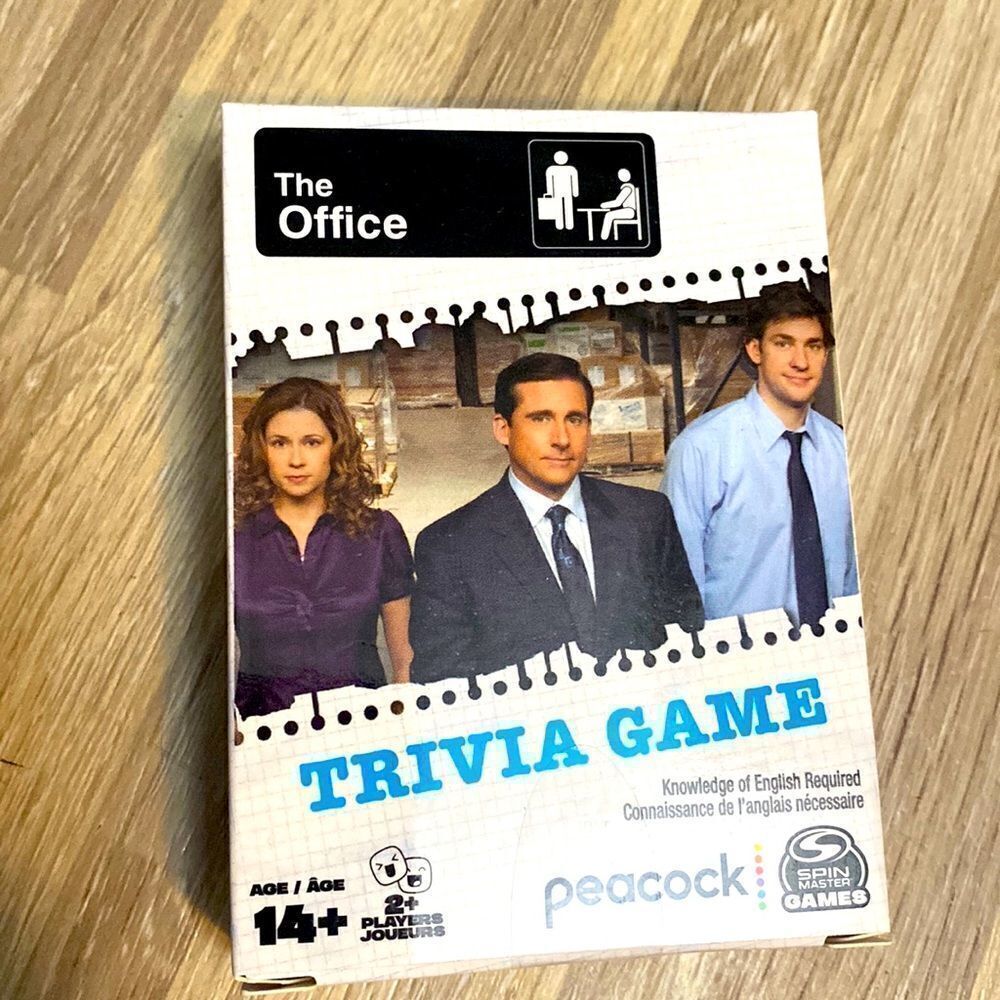 The office trivia game by spin master card game Michael Scott Pam Jim game night